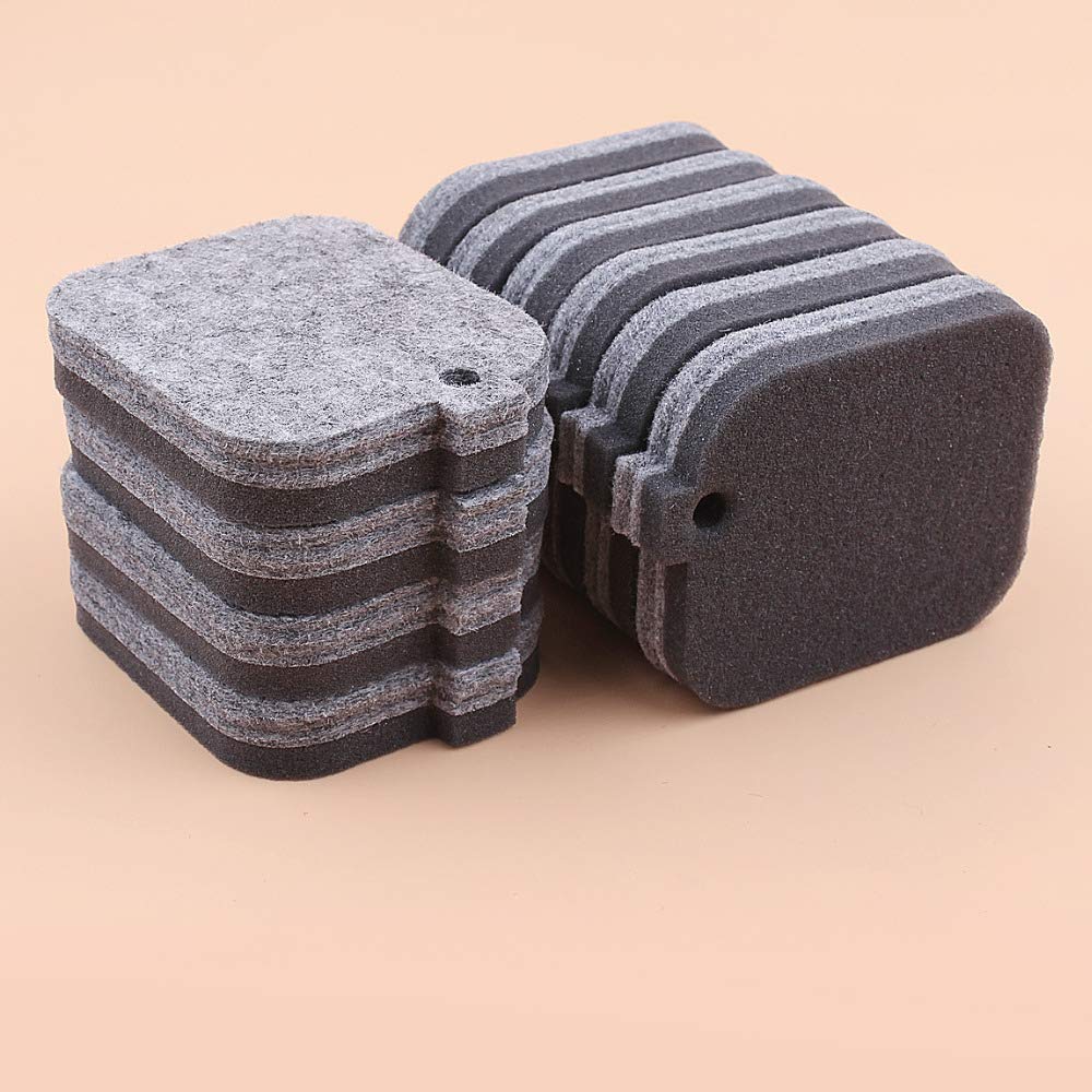 10 Piezas/Lote de filtros de soplador Aptos for sopladores de Hojas BG45, BG46, BG55, BG65, BG85, BR45C, SH55 y SH85 42291201800