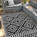 Anidaroel Outdoor Rugs for Patios Clearance Decor, 6x9ft Waterproof Reversible Plastic Straw Outside Area Rug, Stain & UV Resistant Camping Rugs for Outside Your RV, Pool Deck, Backyard
