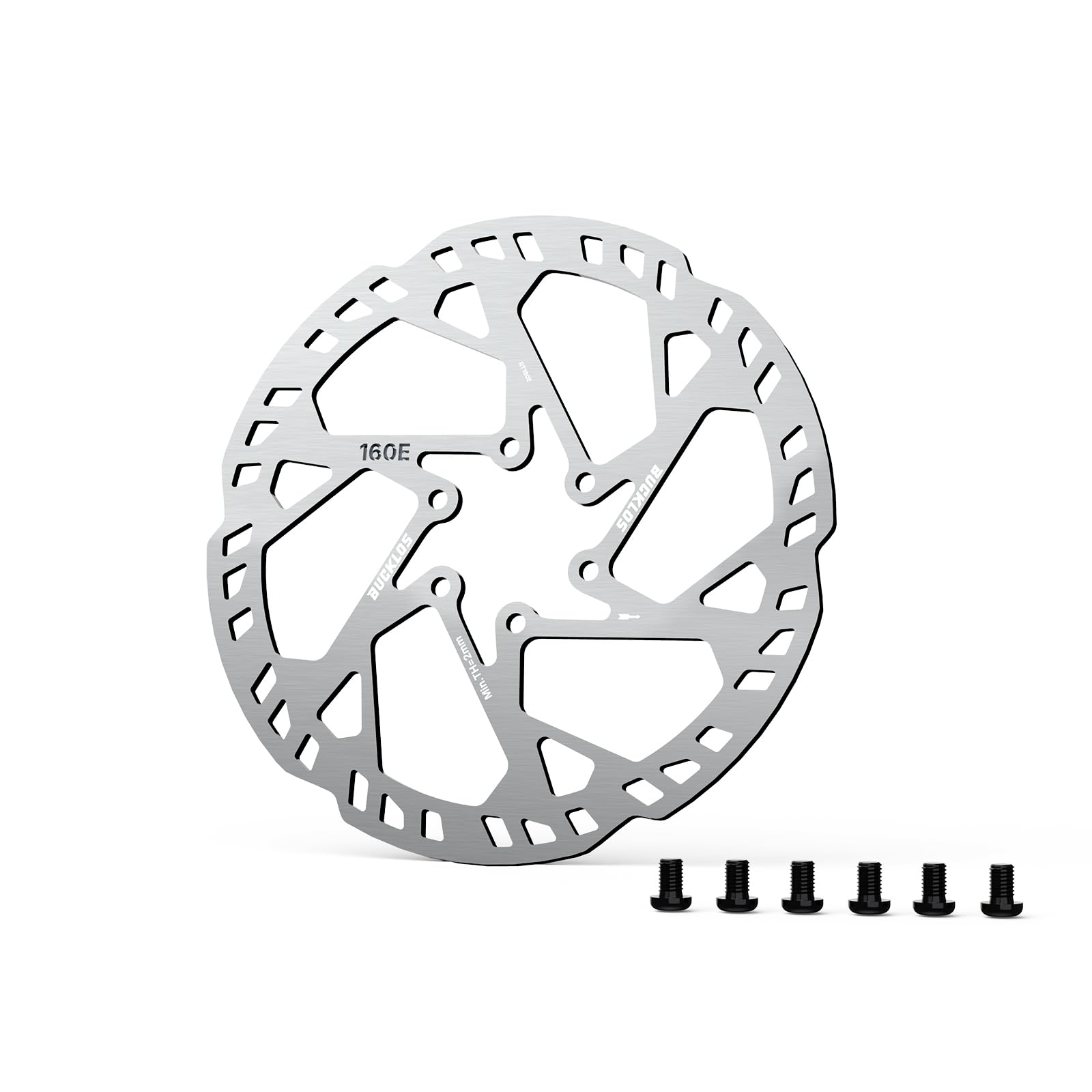 Ebike Brake Rotor 160mm 6-Bolt,2.3mm Thick Heavy Duty Disc Brake Rotor