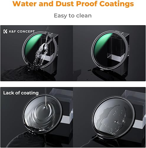 Miniatura 6 de K&amp;F Concept Filtro magnético variable ND ND2-ND32 de 2.441 in (1-5 paradas) + kit de anillo básico magnético, filtro de densidad neutra ajustable