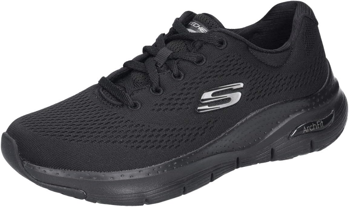 SkechersWomen's Arch Fit Big Appeal Sneaker 11 Black (Black Mesh/Trim Bbk) - Image 1 of 9