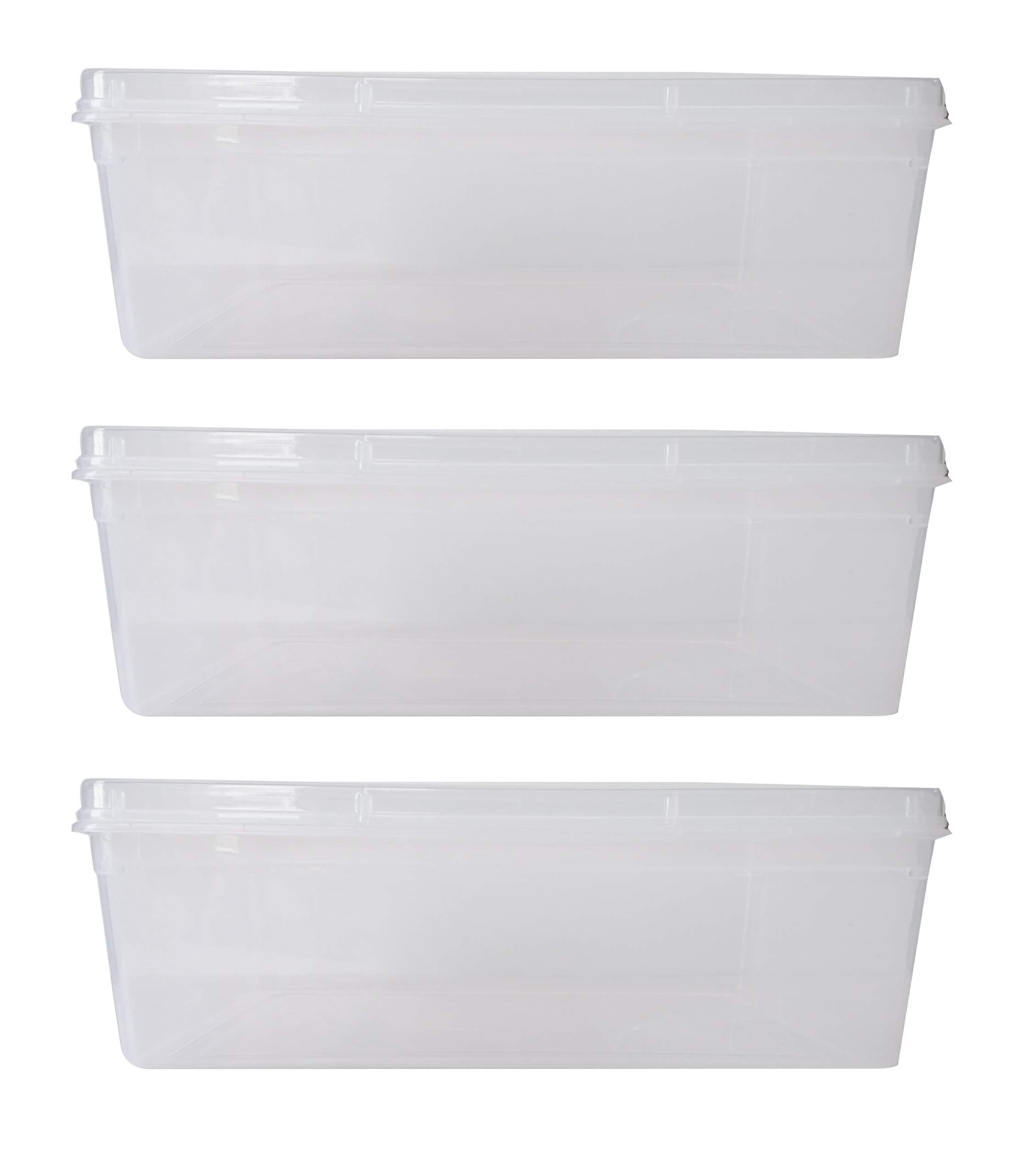 Buy Feliz Clear Plastic Extra Large Storage Boxes Set of 3 (Transparent