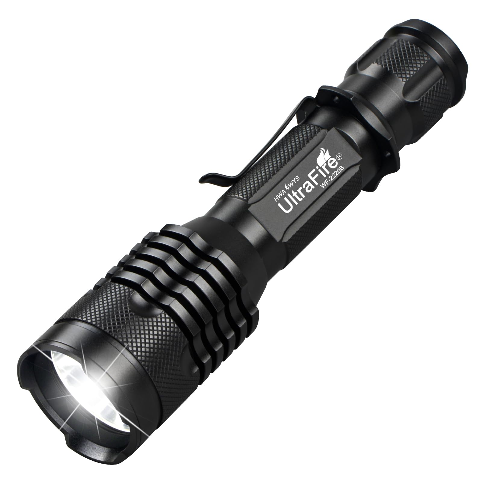 ULTRAFIRESuper Bright LED Flashlight - 1200 High Lumens LED Tactical Flashlight with 3 Modes for Camping, Hiking, Dog Walking UF-2220B