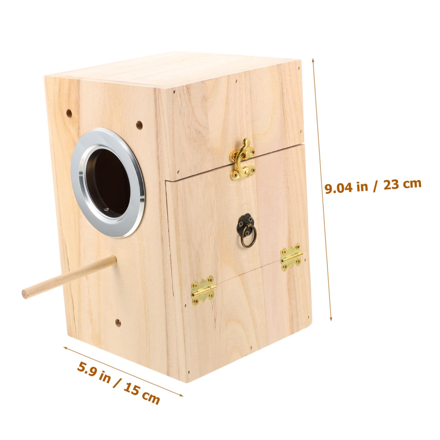 BESPORTBLE Coffret de Reproduction en Bois pour Petits Oiseaux, Nichoir Beige, Espace de Repos Jeu, pour Canaris