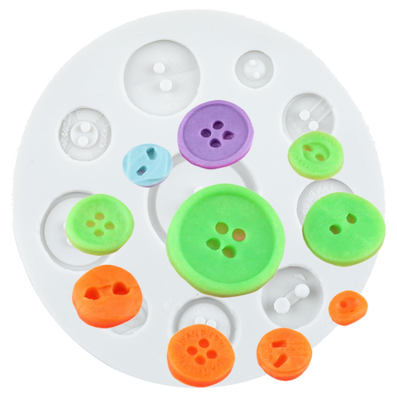 Sijiangmold Button Silicone Fondant Mould