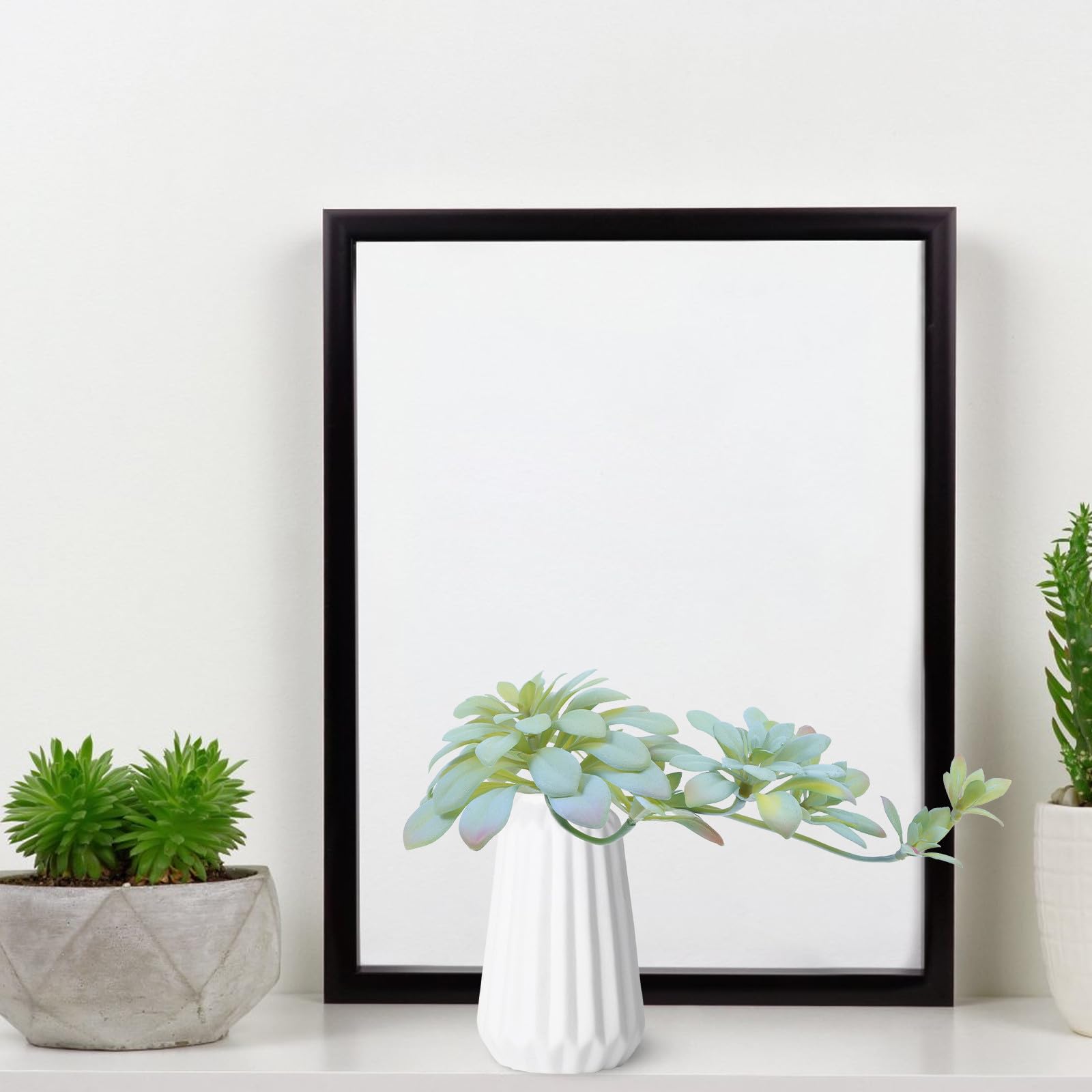 Milisten Plante Artificielle Succulente Réaliste 27cm en Plastique, Rotin