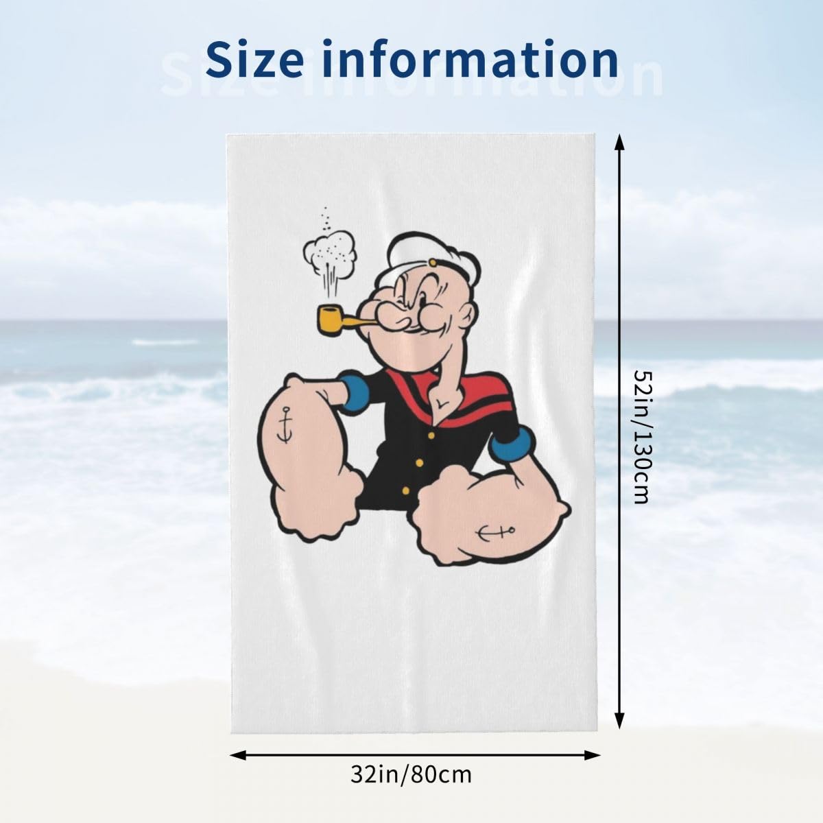 Amazon｜バスタオルポパイ (4) 大判 ビーチタオル アニメ