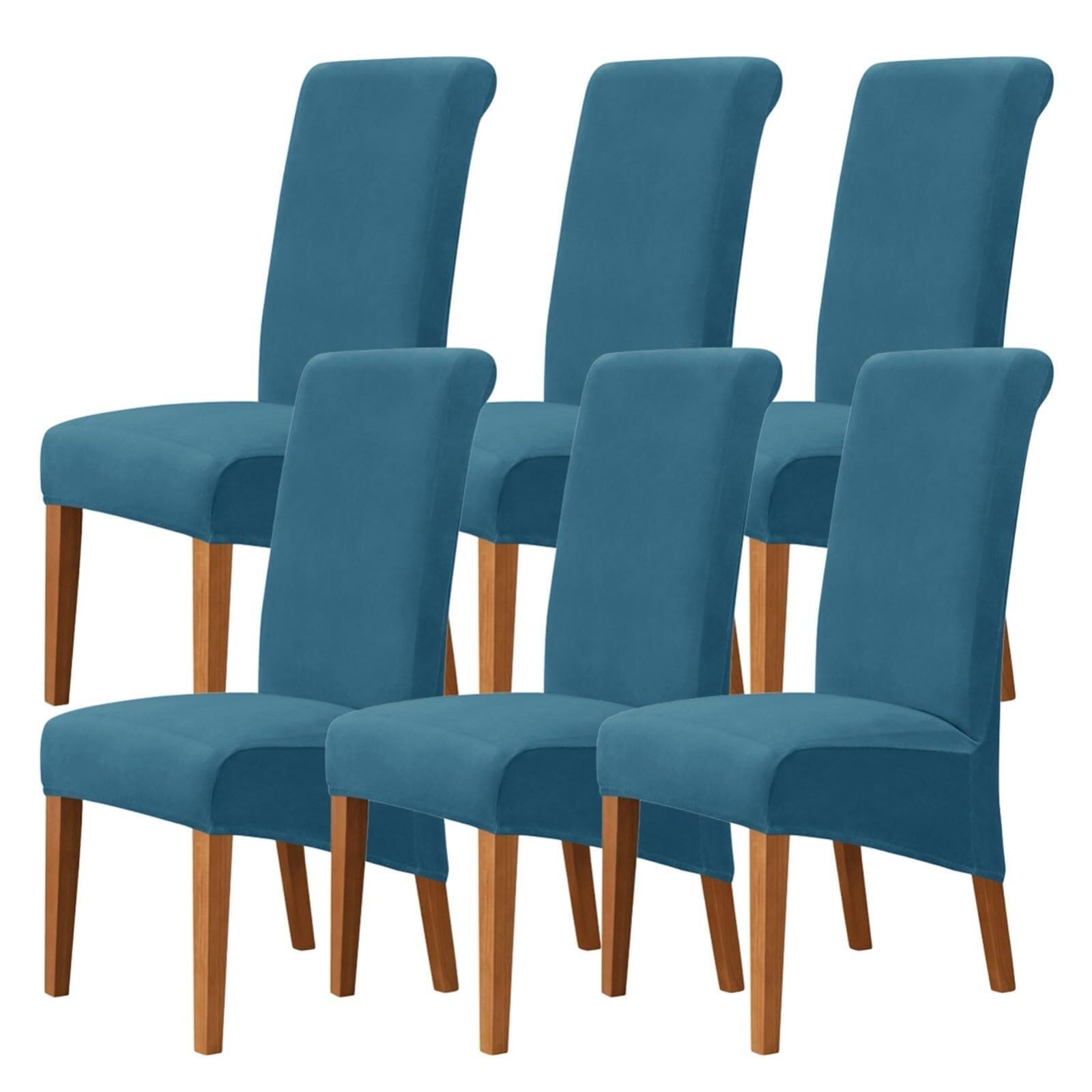 NMVAWIPT Dining Chair Covers, Stretch High-Back Room, For Home Restaurant Living Banquet Four Season, Easy Installation(#11,6Pcs)
