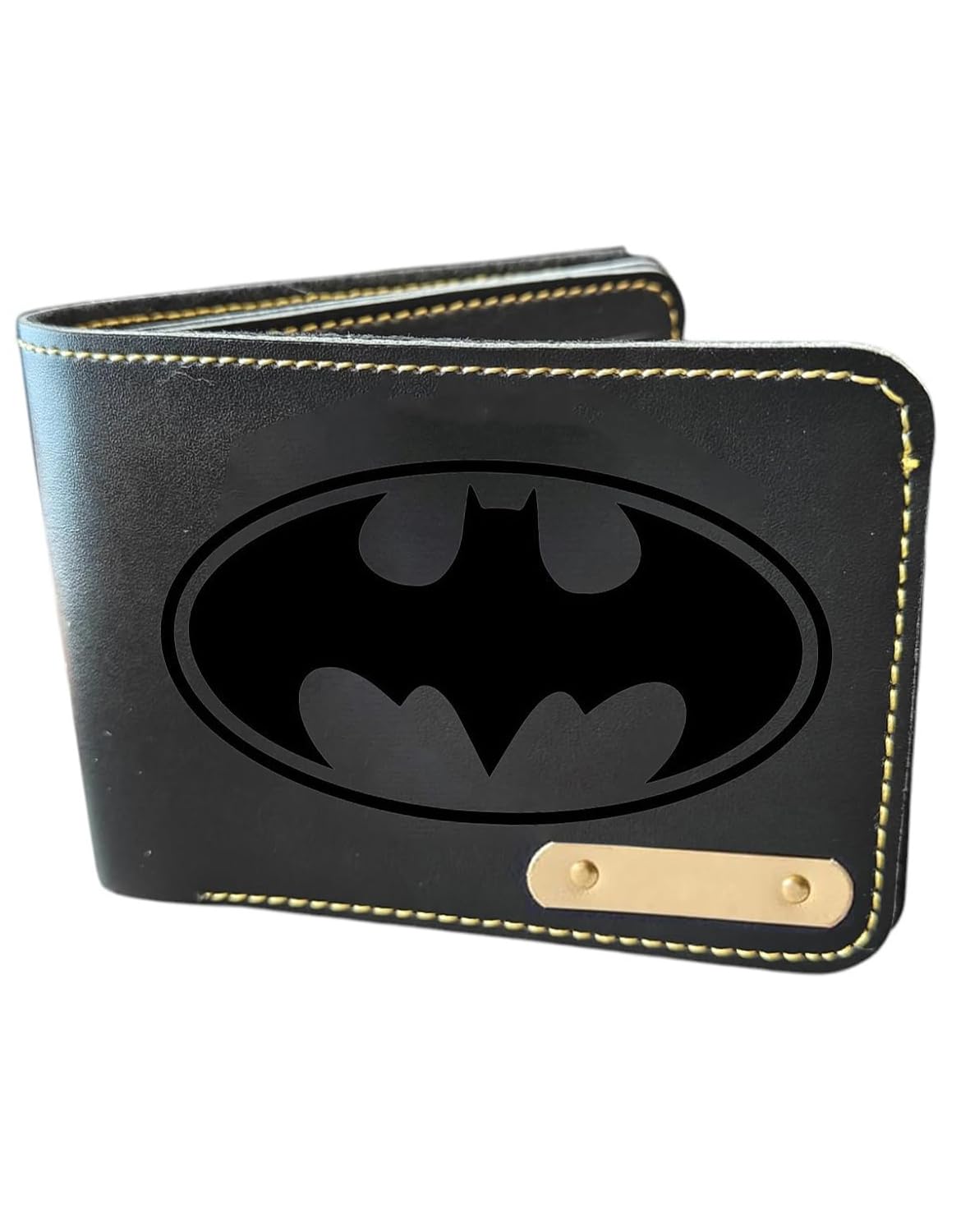 wolkomhome Superhero Inspired Leather Wallet for Men | Personalized Name Engraved | Stylish Gift for Boys & Superhero Fans (Batma, Black)-picture-23