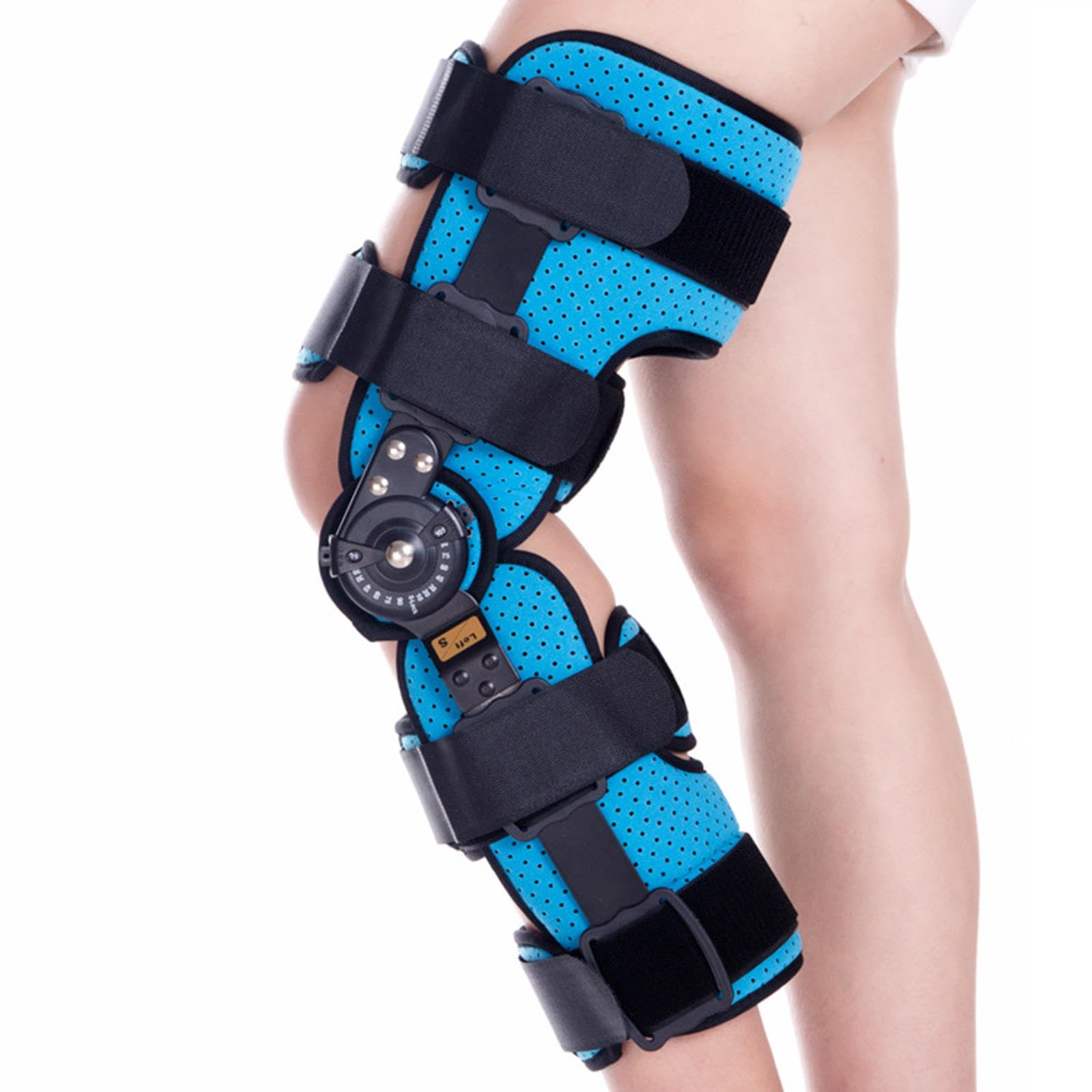 Rodillera Articulada con Bisagras, Lesiones Menisco, Lesiones Ligamentos, Estabiliza Piernas, Ayuda Recuperación Posterior Lesión, Soporte El Dolor Artritis,M