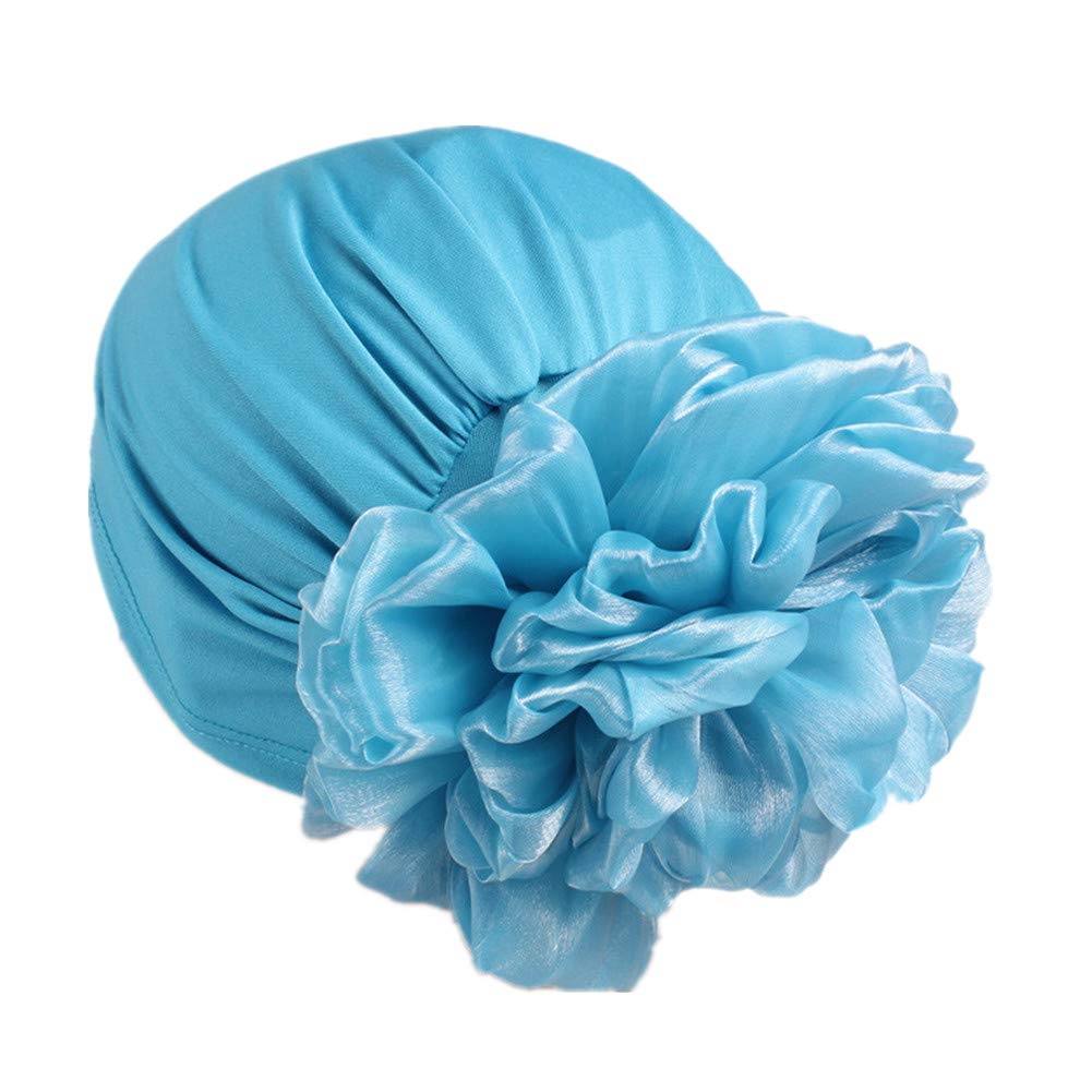 Women Flower Elastic Turban Beanie Head Scarf wrap Chemo Cap hat for Cancer Patient
