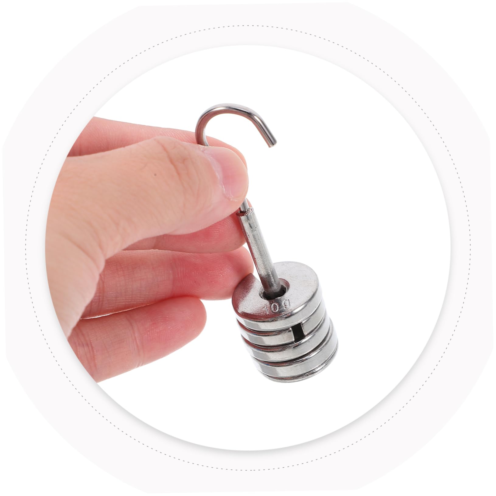 MAGICLULU Ensemble de Poids à Fentes de Laboratoire pour Équilibrage Précis en Fer Chromé 1 Set avec Support Argenté et Rangement Pratique en Laboratoire