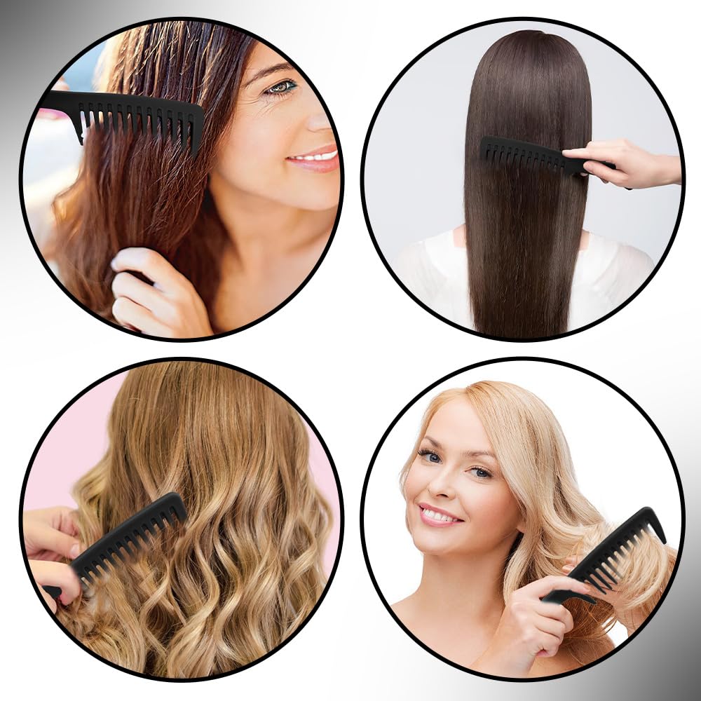 Peine de dientes anchos, peine de dientes anchos para rizos, peine para desenredar, peine para cabello rizado, peine de dientes anchos para cabello húmedo, peine de dientes anchos, peine ancho, peines