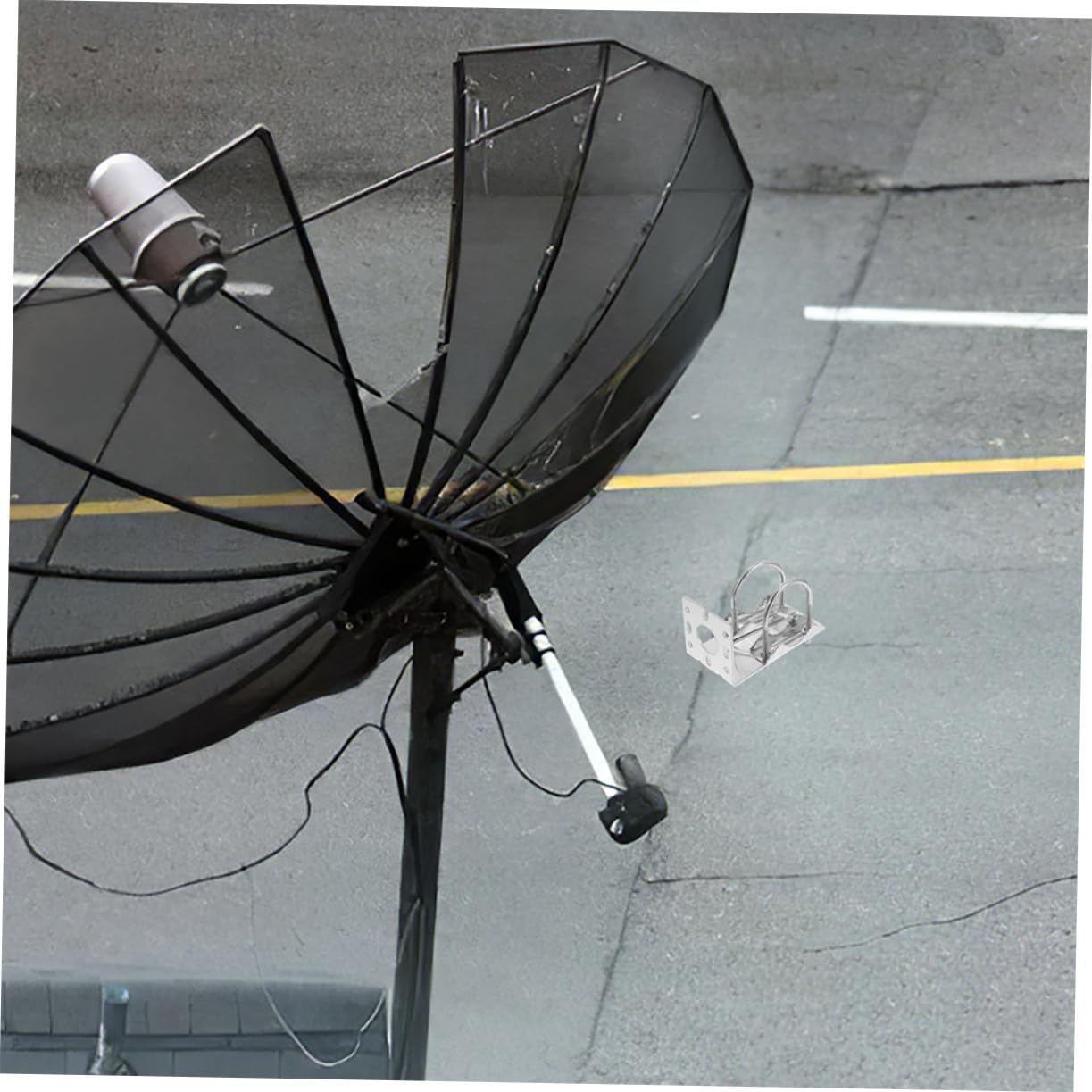 SEWACC Soporte de Montaje en Barra para Antena Exterior de Aleación de Aluminio Diseño en L y Fijación Estable para Instalación en Exteriores 2 Piezas