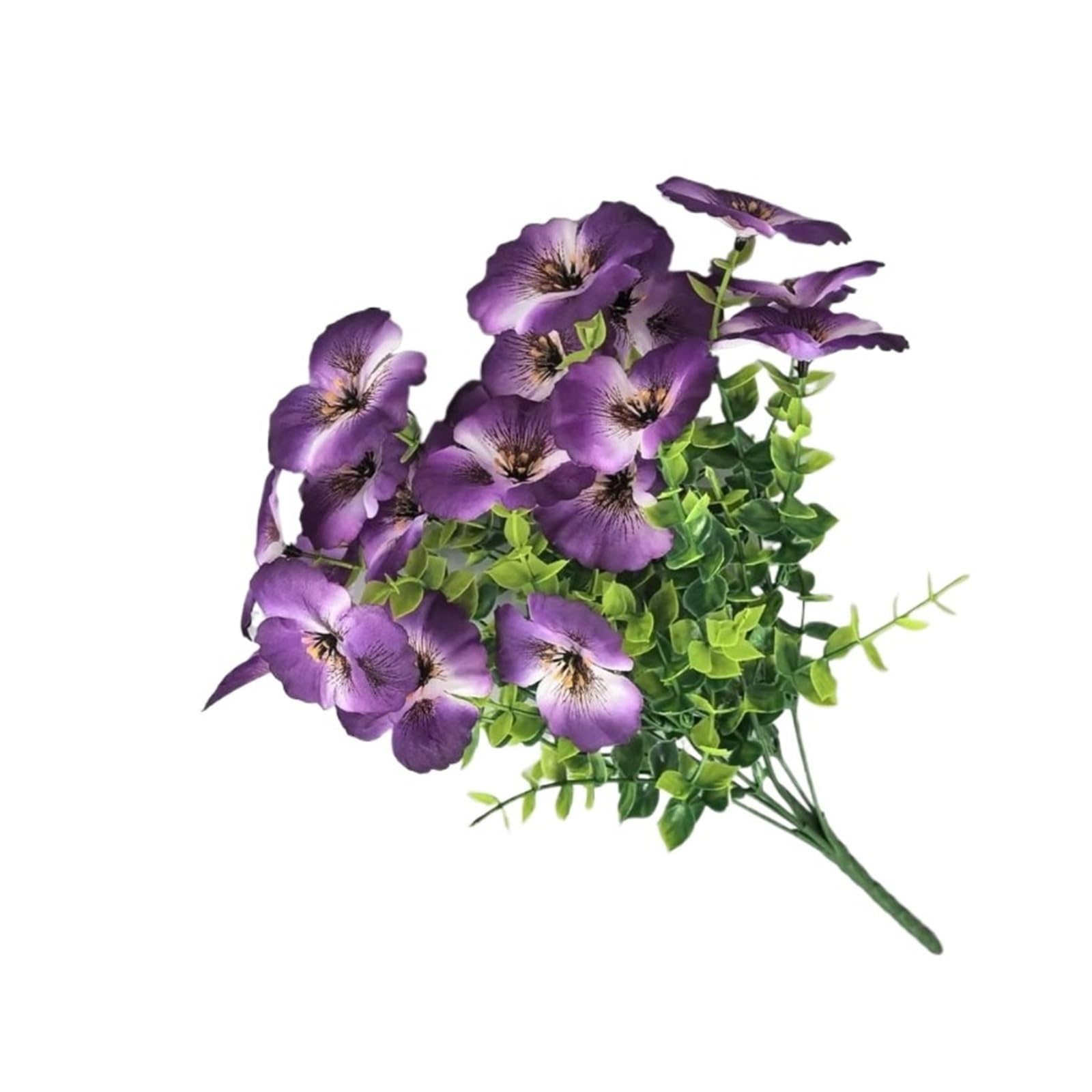 10pcs Fake Flowers Artificial Leaf Bouquet Silk Flower Simulation Restaurant Decoration(Purple)