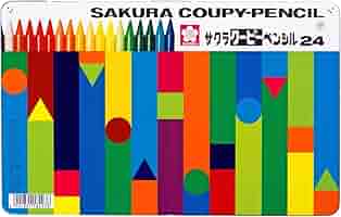 Amazon | サクラクレパス 色鉛筆 クーピー ペンシル 24色 缶