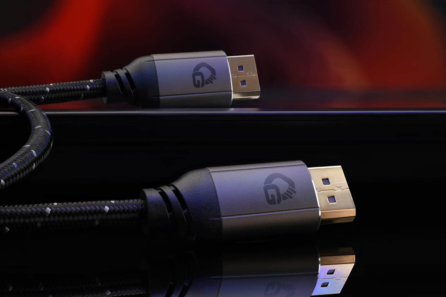 Câble DisplayPort 2.1 2,0 m - 80 Gbit/s UHBR20, 8K 240Hz, 4K 540Hz, HDR10, FreeSync, G-Sync, DSC, pour gamer, streamer et créateur haut de gamme