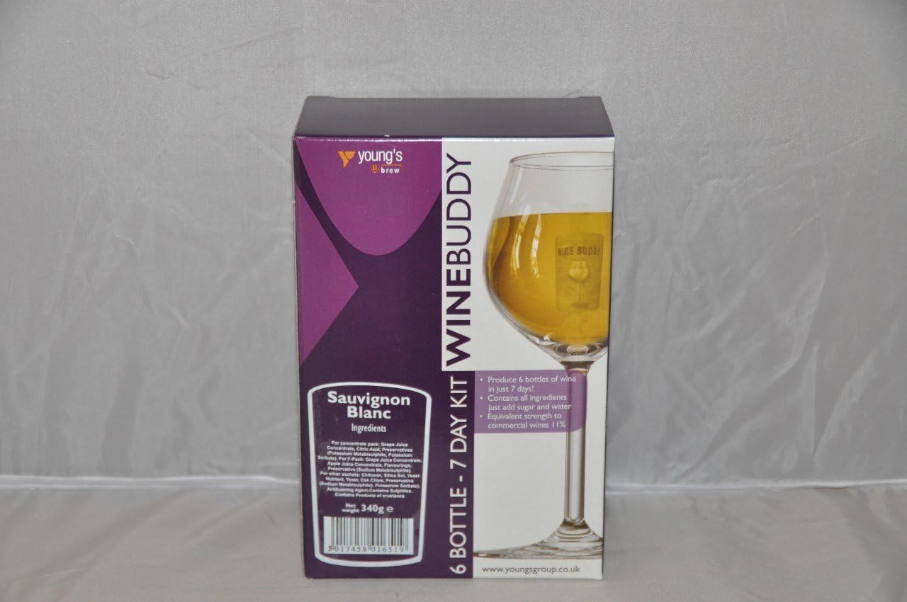 Youngs Wine Buddy Sauvignon Blanc Wine Making Kit Makes 6 Bottles