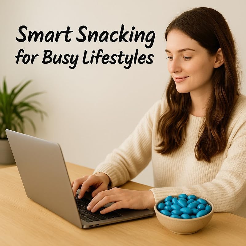 Image of Vbalaa Blueberry Almonds 300gm | 100% Natural & Pure | No Added Preservatives, Colors & Artificial Flavours | Rich in Nutrition | Ideal for Snacking & Gifting