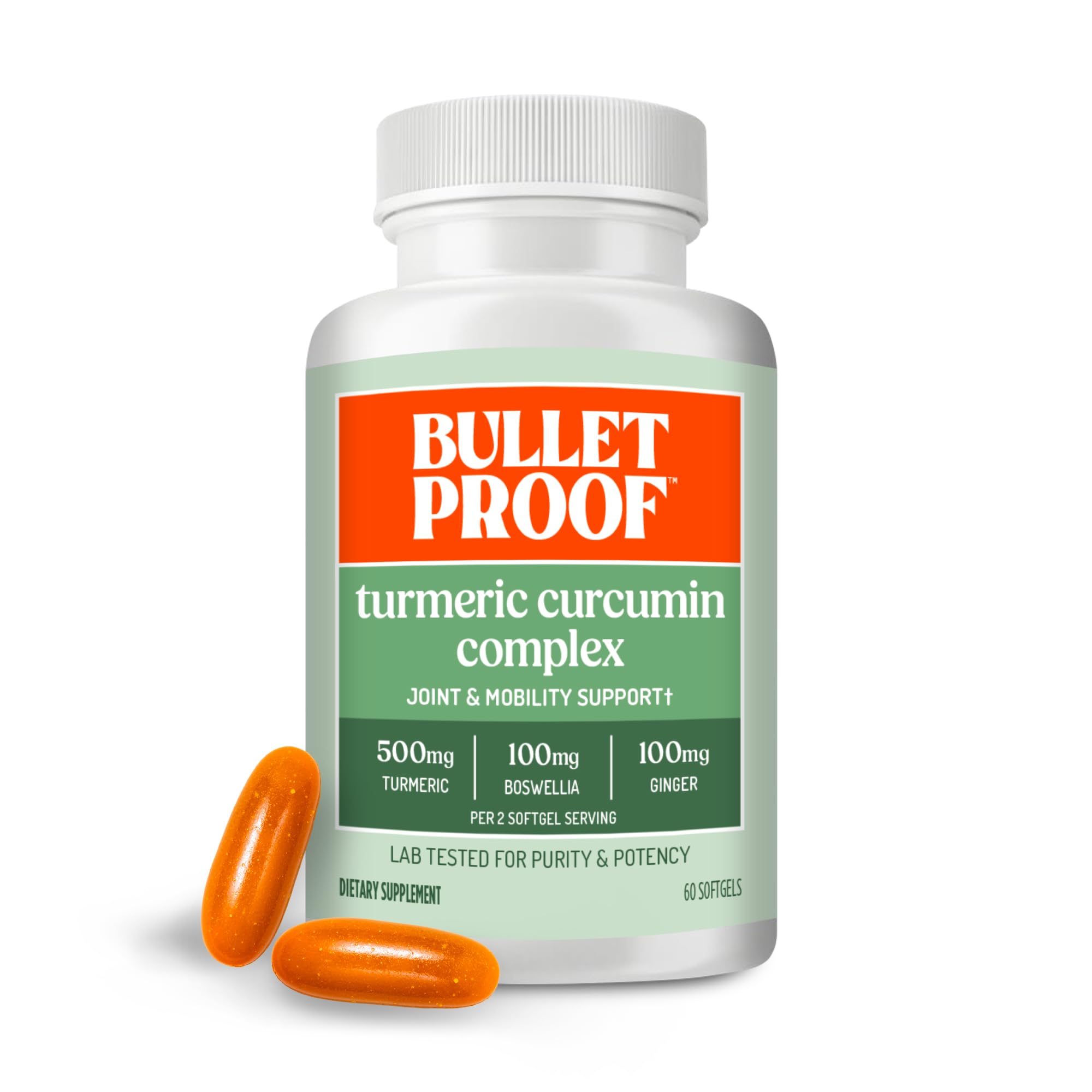 Bulletproof Turmeric Curcumin Complex Inflammation Response Softgels, 60 Count, Keto Supplement for Joint and Inflammation Support, Antioxidant Support