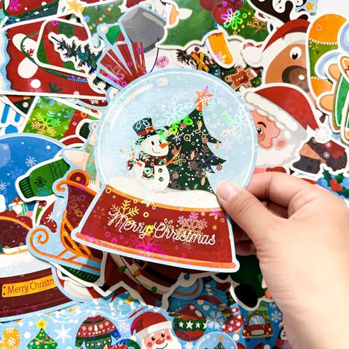 CGVG 83 Stücke Weihnachten Wandtattoo Weihnachtliche Wandsticker Weihnachtsdeko Wandbilder Wandaufkleber Fensterbilder Weihnachten Wanddeko Partydeko Türdeko (Rot)