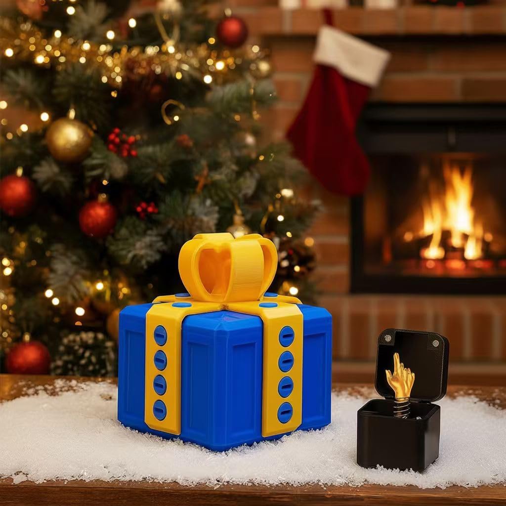 Shelprojsu Funny Valentines Day Gifts/Prank Box with Finger Gift Box/Surprise Box with Finger/Annoying 3D Printed Screw Gifts Boxes Ideal Gift for Lovers Birthday,Christmas,Halloween (Color/D) image 4