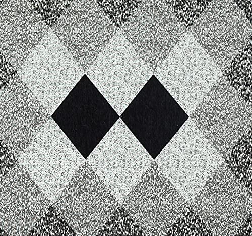 Image of Abstract Modern Carpet (Black , Velvet, 5 cm x 7 cm)