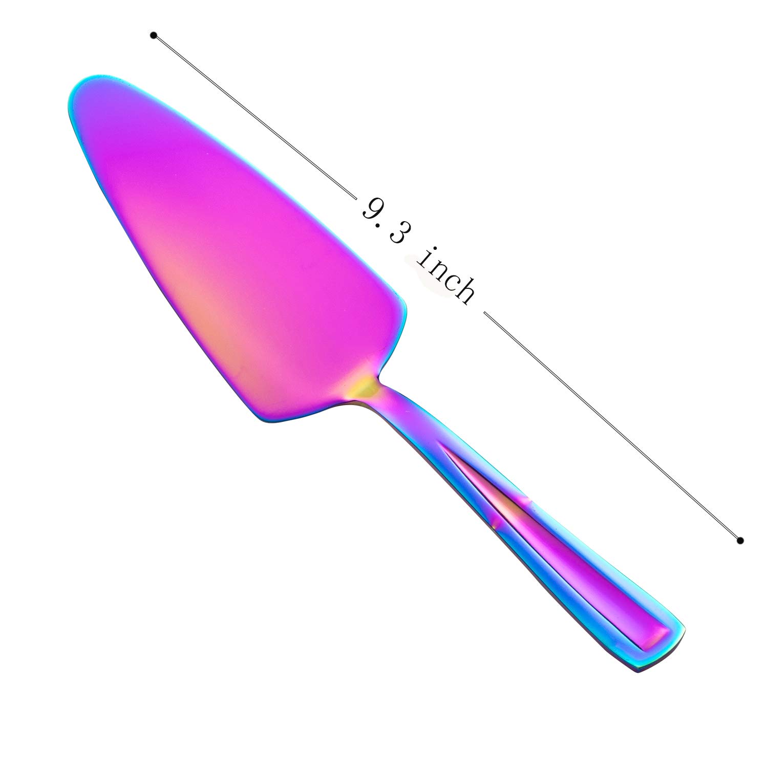 Rainbow Pie Cake Server Set, GoGeiLi 3-Piece Stainless Steel Dessert Server Spatula for Pizza Pastry, Cheese, Dishwasher Safe - Image 3