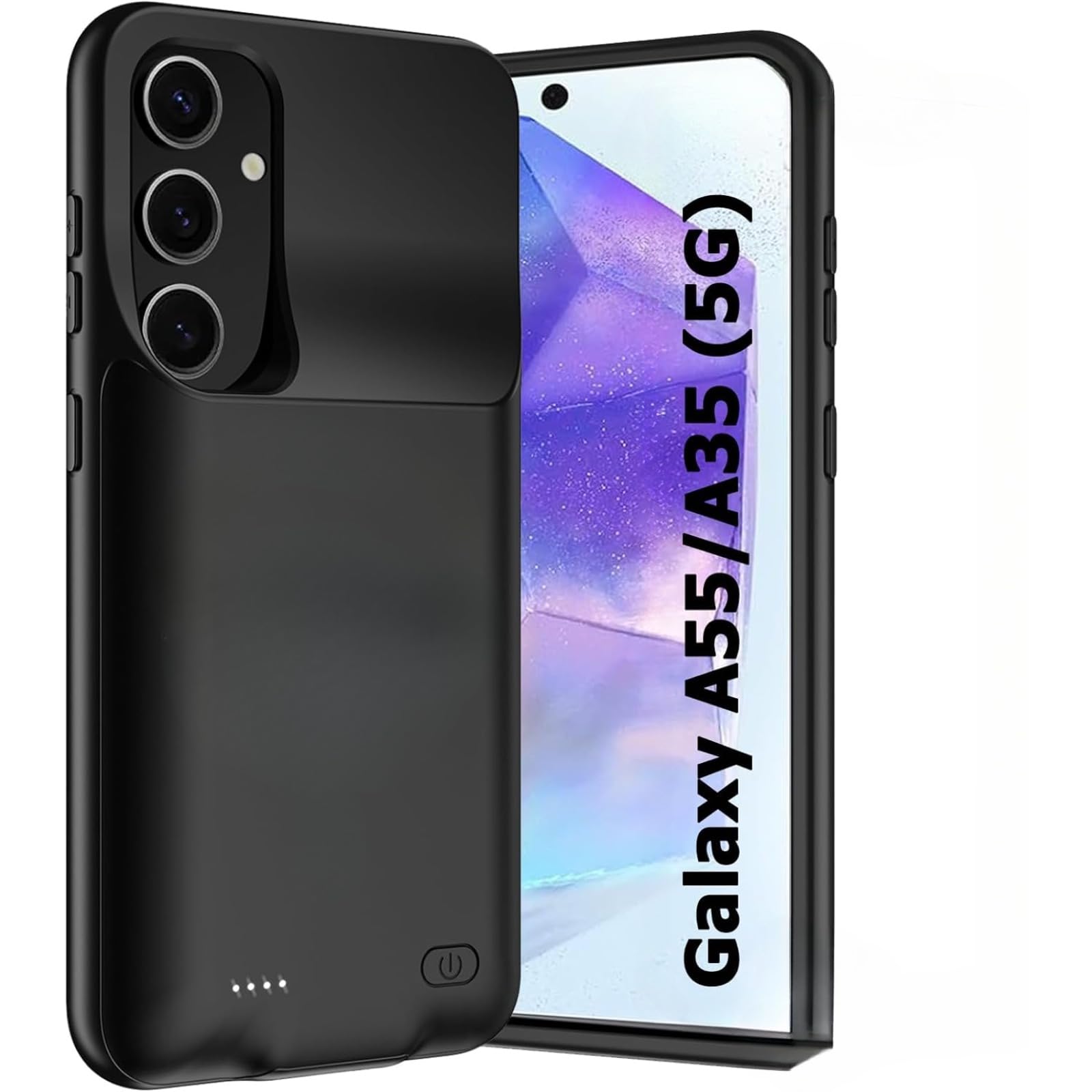 Custodia per Batteria per Galaxy A35/A55, Coperchio di Ricarica del Pacchetto di Alimentazione Portatile Ricaricabile 7000mAhGalaxy A35/A55 5G (6,6 Pollici) Caricabatterie esteso