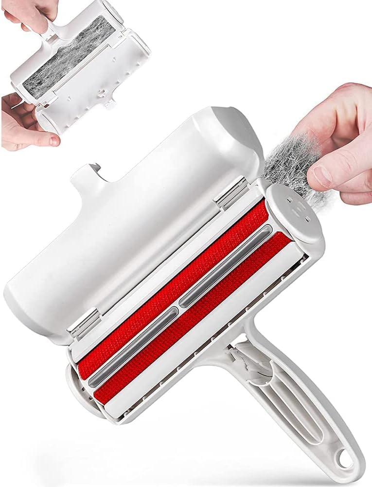 ALMEKAQUZ Pet Hair Remover,Reusable, Multi-Surface Tool for Furniture, Portable and Convenient Fur Removal Solution,Car Seats, Bedding, and More, Effectively Removes Cat and Dog Hair