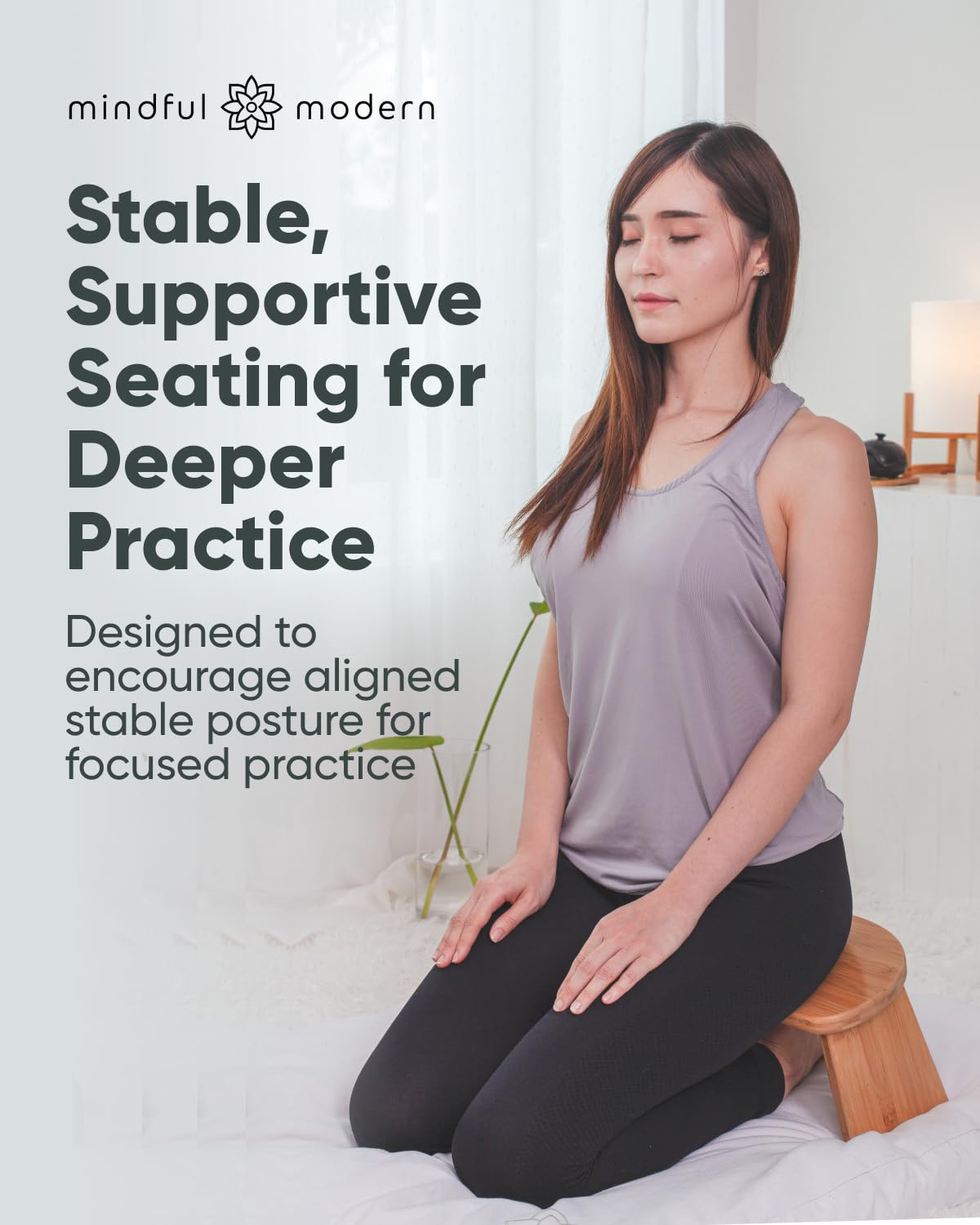 Mindful & Modern Folding Meditation Bench | Locking Magnetic