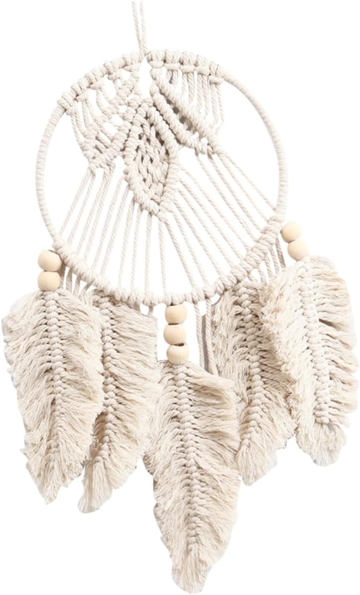 Bamboo Wall Hanging Decor Dream Catcher Wall Art Leaf Unique Hanging Decor for Bedroom