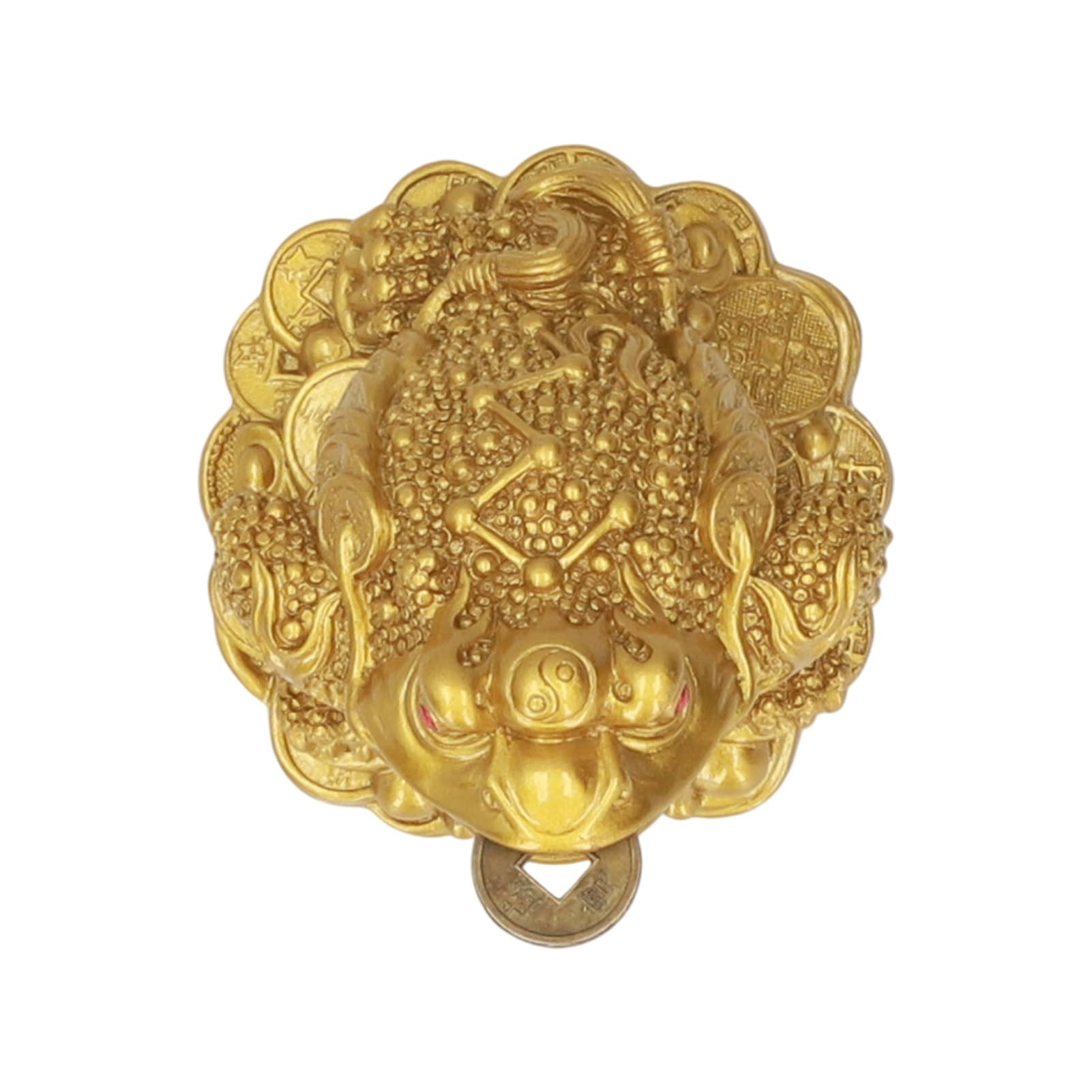 Hztyyier Rana Della Ricchezza Feng Shui - Statuetta In Resina Dorata, 6,5x6x5 Cm, Portafortuna Per Casa E Ufficio