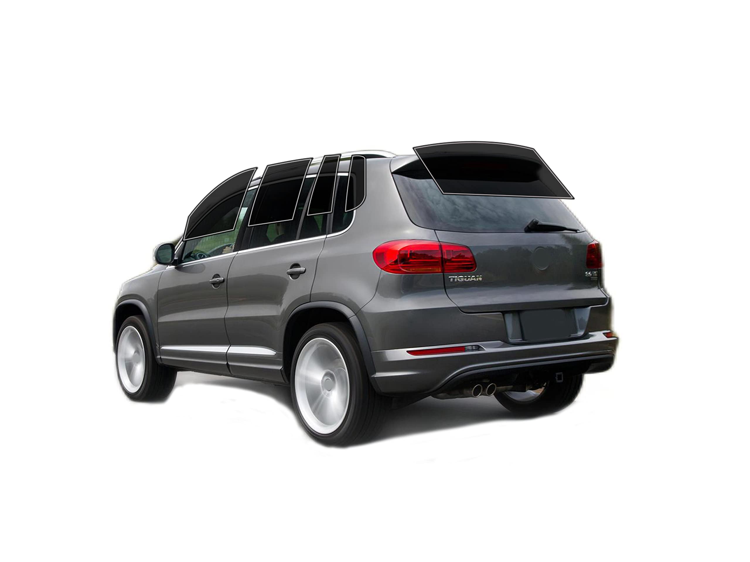 AUTOTEK Precut Windows Tint Film All Sides Cars Sun Blocking Protection Privacy Anti Shatter Glass 2 Ply Film Any Tint Shade kit for Volkswagen Tiguan 2009-2017