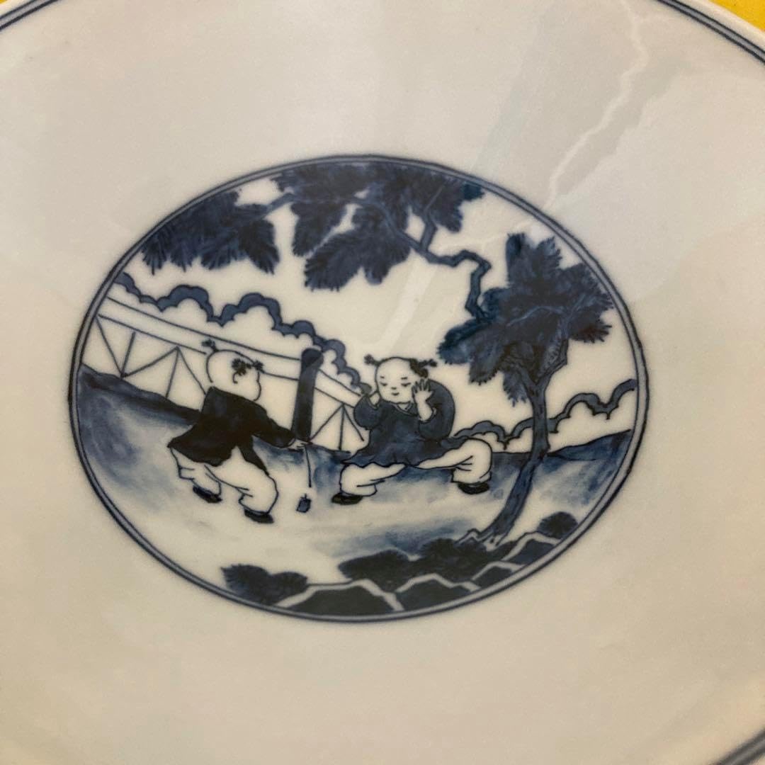 中国，70年代，醴陵群力，景德鎮、ドラゴン装飾皿 約25cm 陶器製 中国，70