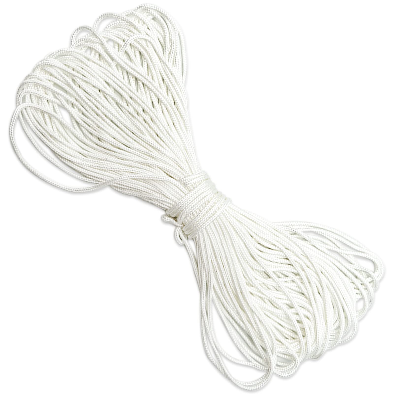 Szxmdkh White 2Mm Roman Blind Cord, 20 Meters Braided Cord Blind String Cord String Picture Cord Lift Shade Cord Picture Hanging Cord Nylon Braided Cord Frame Hanging String For Crafts Blinds