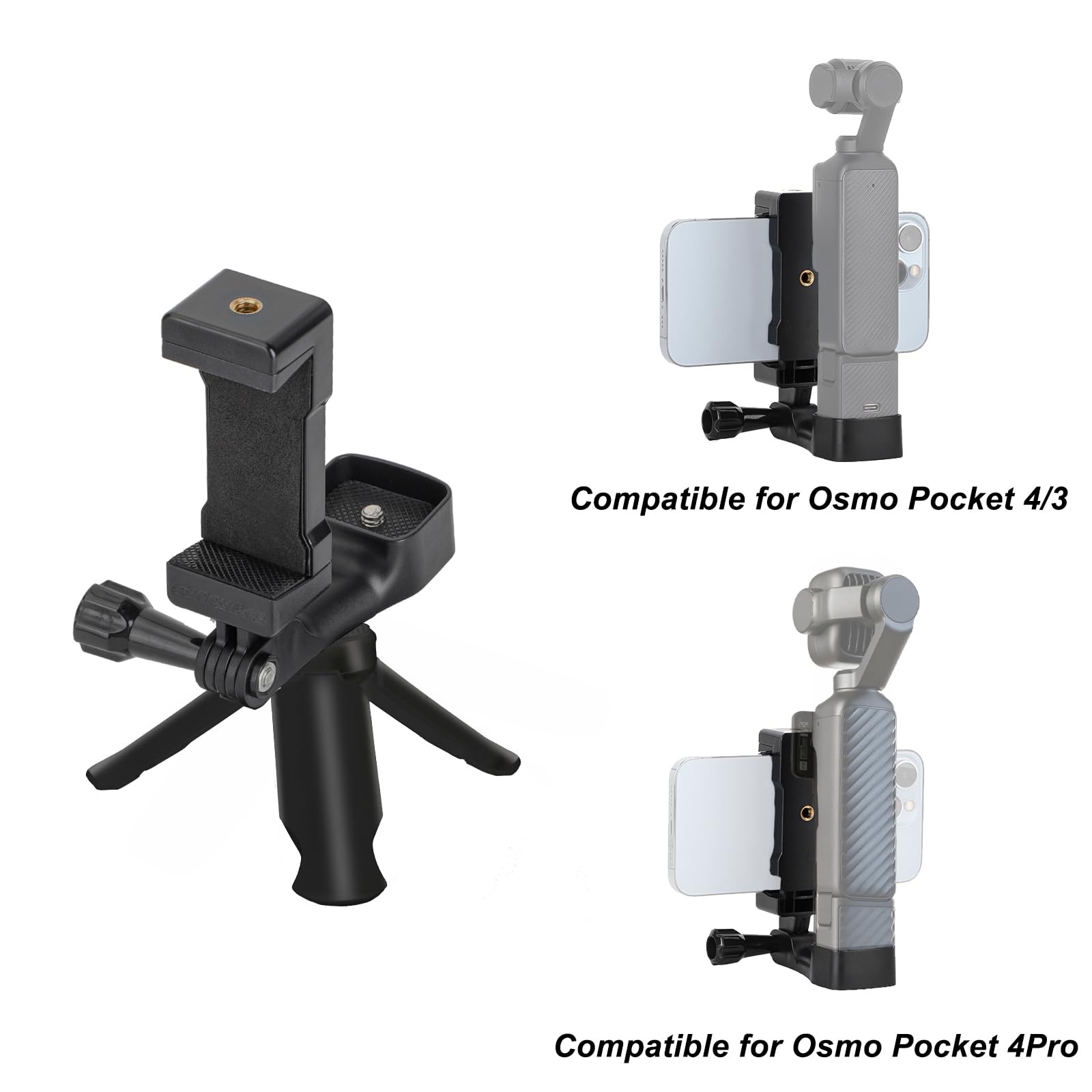 Amazon.co.jp: フロントスマホホルダー+ミニ三脚セット DJI対応 Osmo