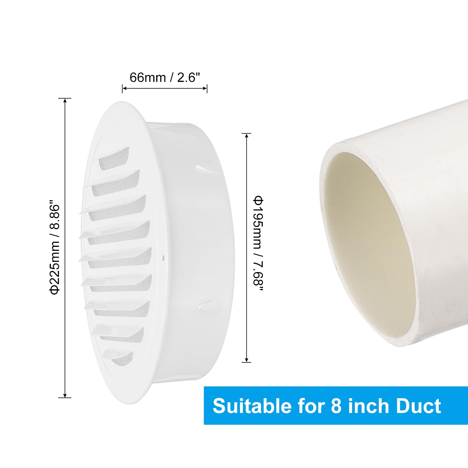 PATIKIL 8" Round Air Vent Cover - Image 2