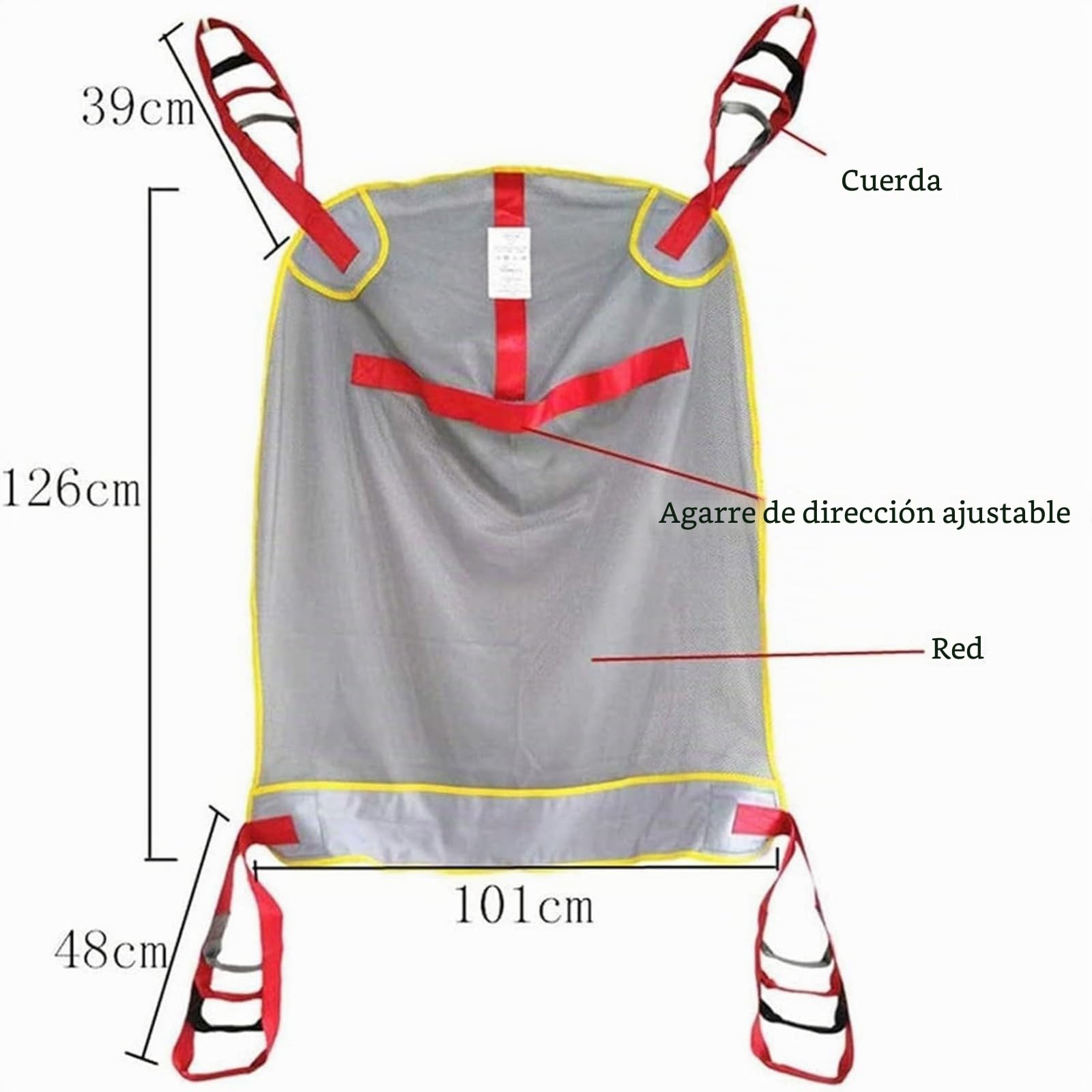 Arnés Elevación Paciente Cuerpo Completo Eslinga Cinturón De Transferencia Médica Grúa De Paciente Equipo De Elevación Médica Bariátrica Discapacidad De Elevación Cómoda XL