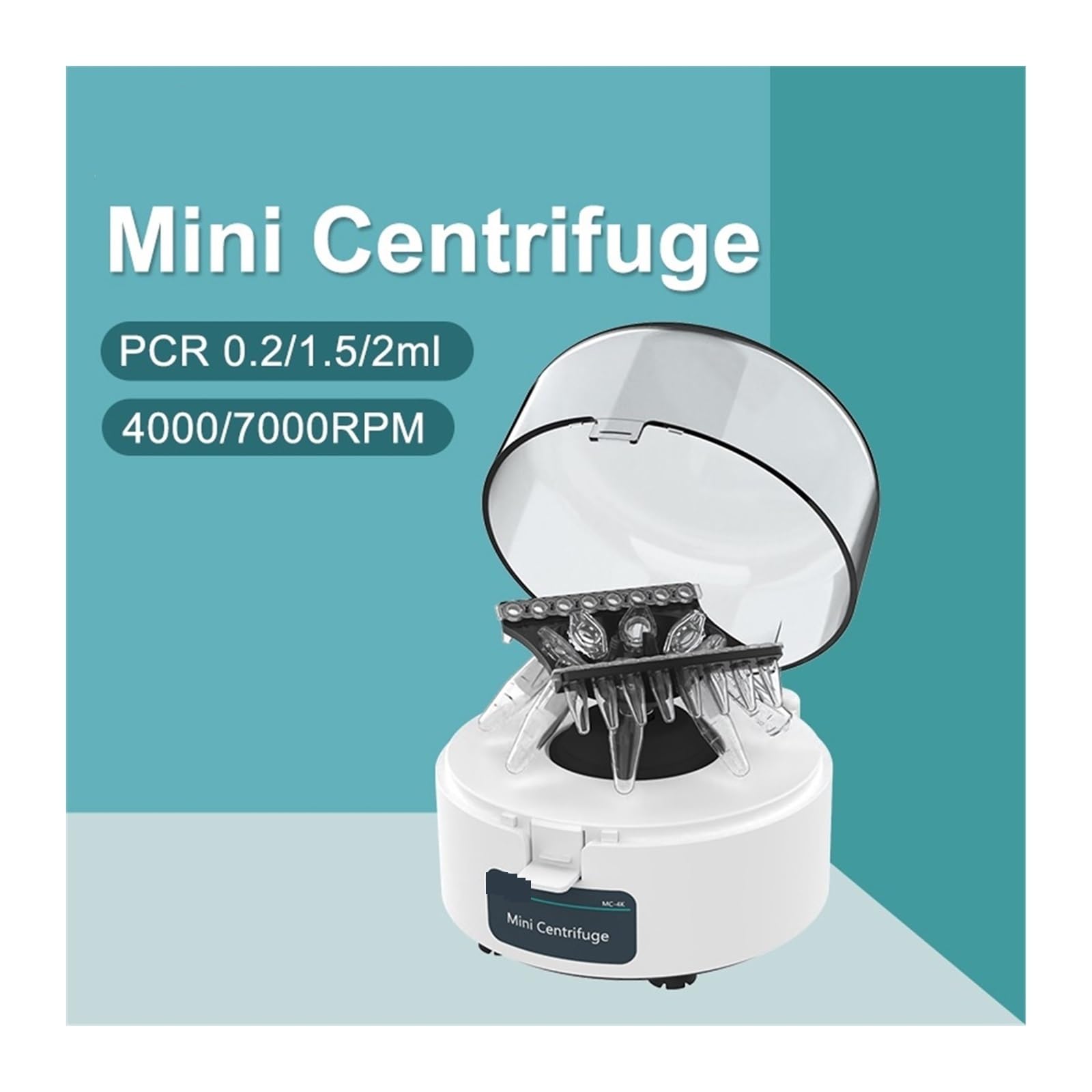 Centrífuga de mesa, Mini Máquina Centrífuga Pcr, De Plasma, Microcentrífuga Laboratorio, 4000rpm, 7000rpm For Tubo Centrífugo 0,2/1,5/2ml | MC-4K(4000rpm)