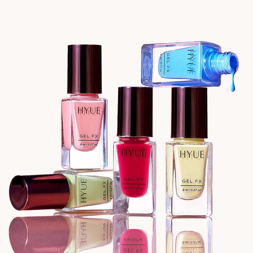 HYUE Gel FX Nail Paint | The Spring-Summer Pastels | Bubblegum Drop, Limoncello, Cerise, Canary Butter, Cobalt | 40 ml | Ultra-Glossy Shine | Long-Lasting Wear | Chip-Resistant Formula | Quick-Drying | High-Impact Glossy Finish | 22 Shades-image-41