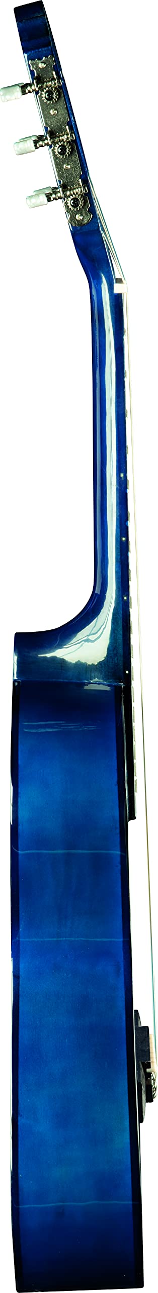 EKO GUITARS – CS-2 Blue Burst, Guitarra Clásica de la Serie Studio, Tamaño 1/2, Tapa de Tilo Laminado, Aros y Fondo de Tilo Laminado, Mástil y Diapasón de Abedul, Funda Incluida, Color Blue Burst