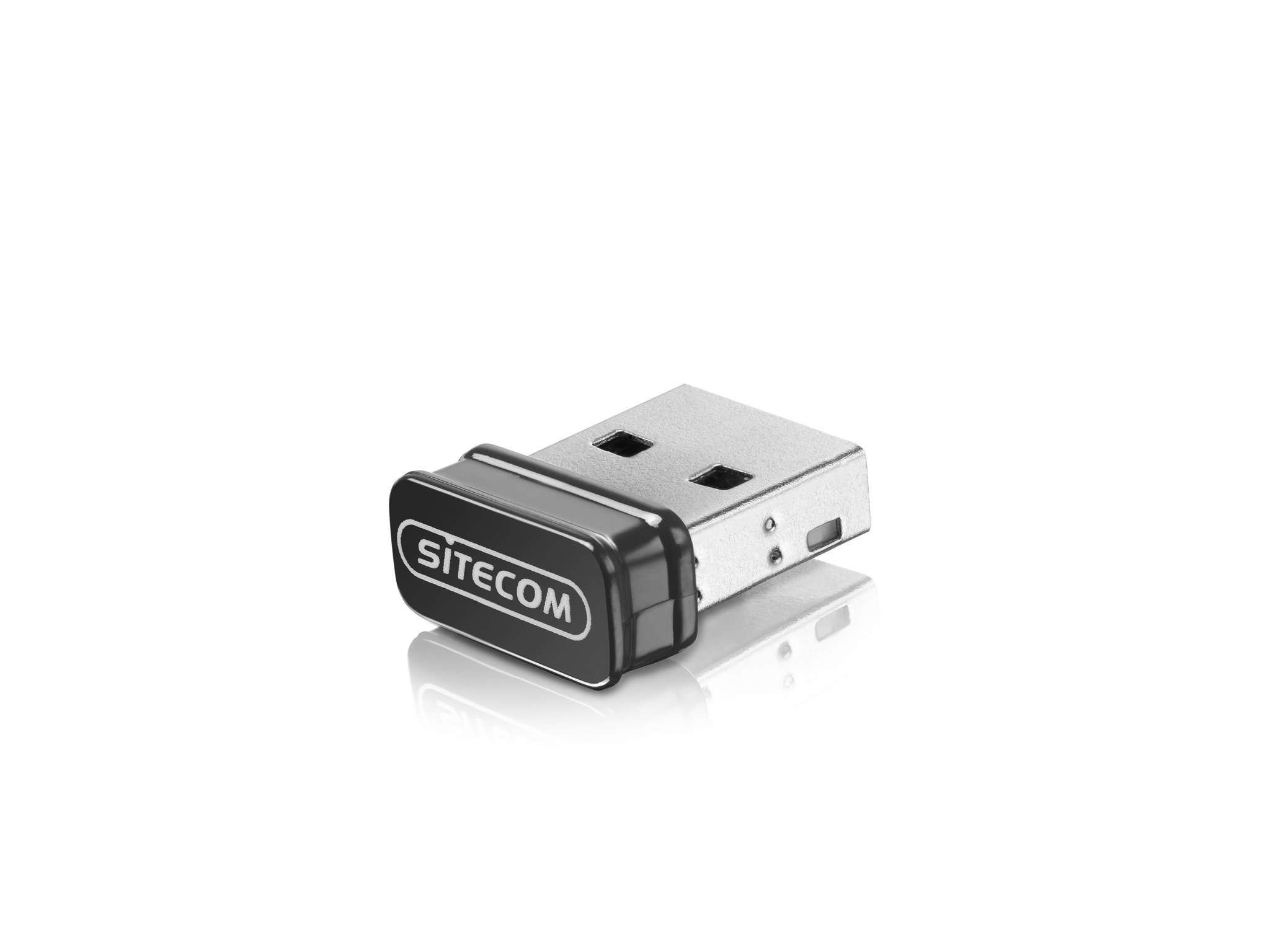 Sitecom WLA-3001 AC450 Wi-Fi 5GHz USB Adapter connected to a laptop's USB port