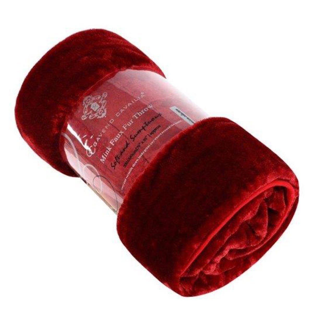 Gc Gaveno Cavailia Burgundy Gaveno Cavailia Comfy Faux Fur Fleece Plain Throw Blanket, Single ( 127 X 152 Cm )