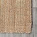 nuLOOM Ashli Solid Farmhouse Jute Area Rug, 5x8, Natural