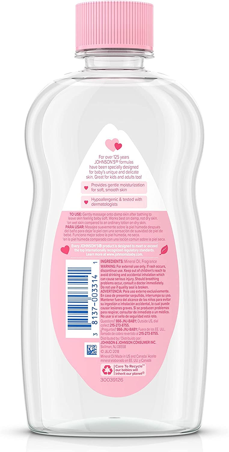 JOHNSON'S Baby Oil 14 oz (Pack of 8)