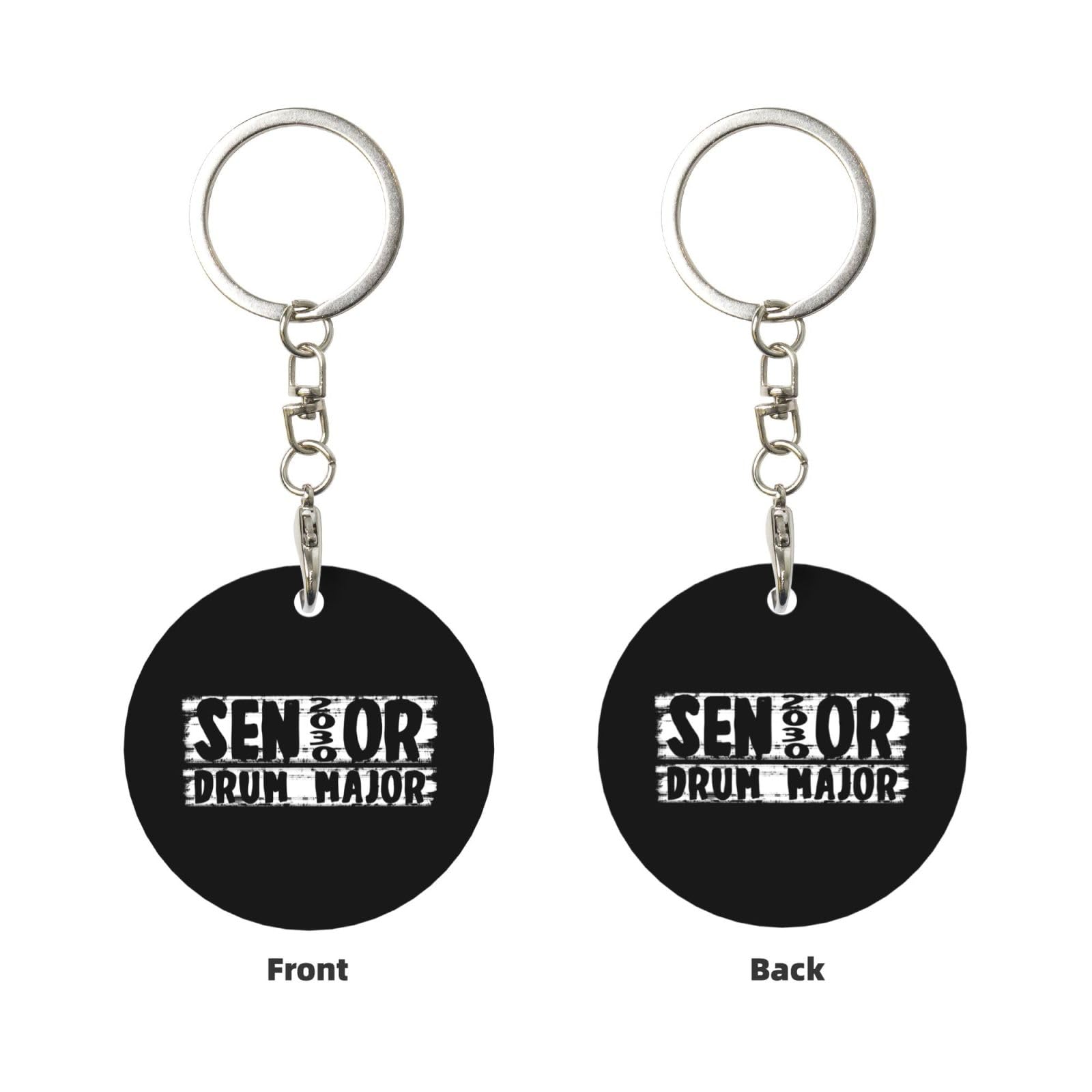 Kangweida Senior 2030 Drum Major Durable Aluminum Round Keychain Stylish Useful
