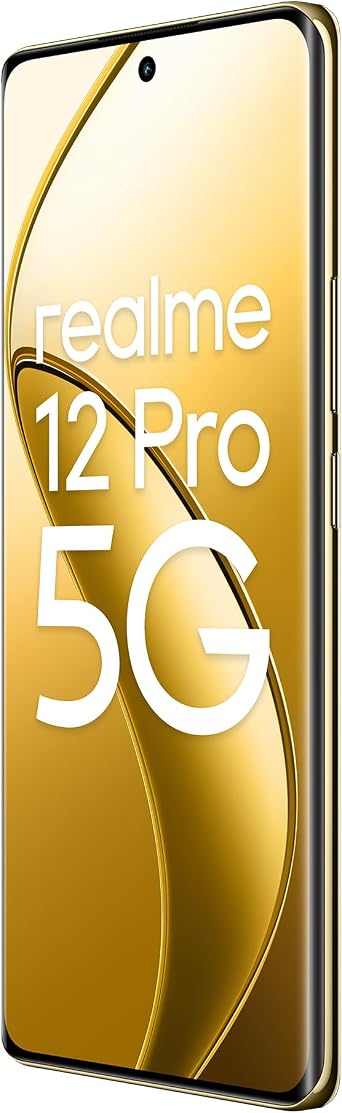realme 12 Pro 5G Smartphone, 8+256GB, Sony IM890 OIS Camera, 2X Optical Zoom Phone, Qualcomm Snapdragon 6 Gen 1 Processor, 120Hz Curved Screen, 67W Super Fast Charging, Dual SIM, Beige