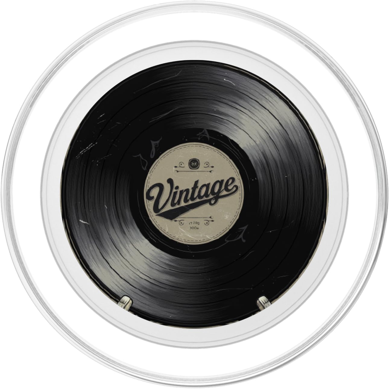 Vinyl Record Player Vinyl Collector Retro Music Lover PopSockets PopGrip for MagSafe - Image 2