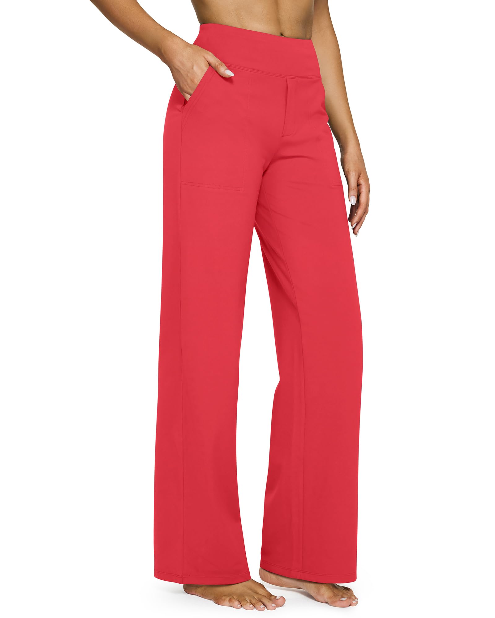 G4Free Yoga Pants for Women Wide Leg Pants with Pockets High Waisted